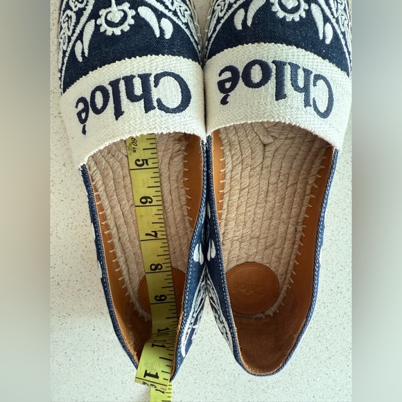 Chloe Logo Espadrille Flat Size EU 39 US 9 - Picture 4 of 6